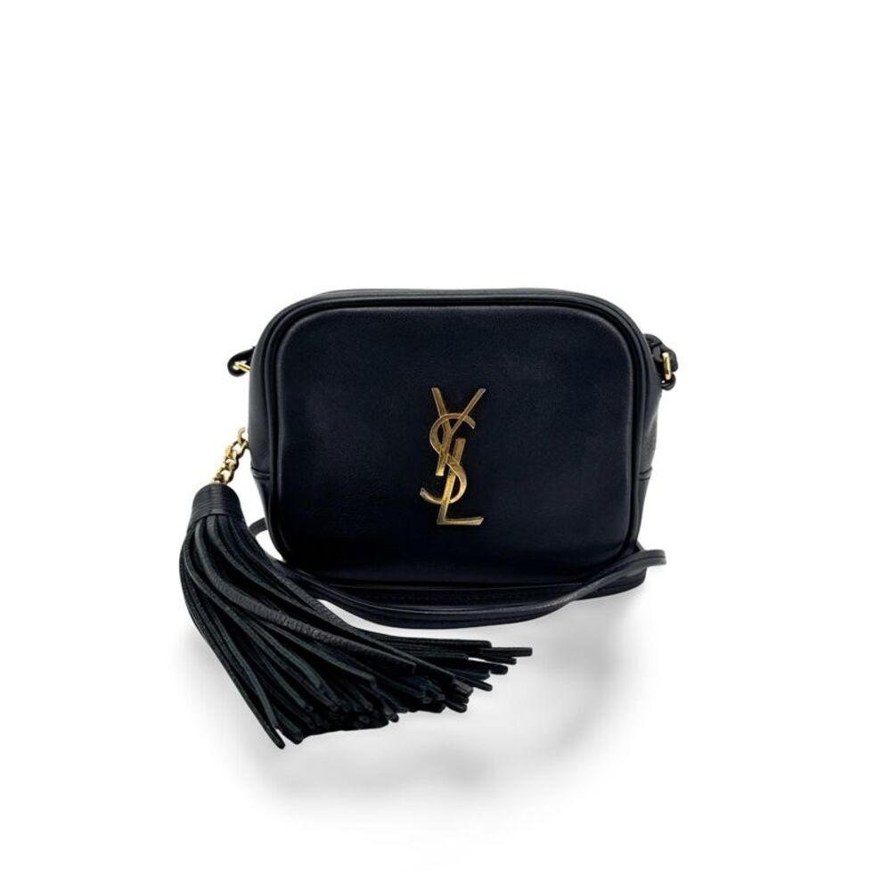 Saint Laurent Monogram Blogger Mini Crossbody Bag Black Gold Hardware
